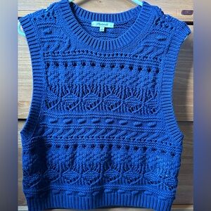 Madewell navy blue crochet sweater vest